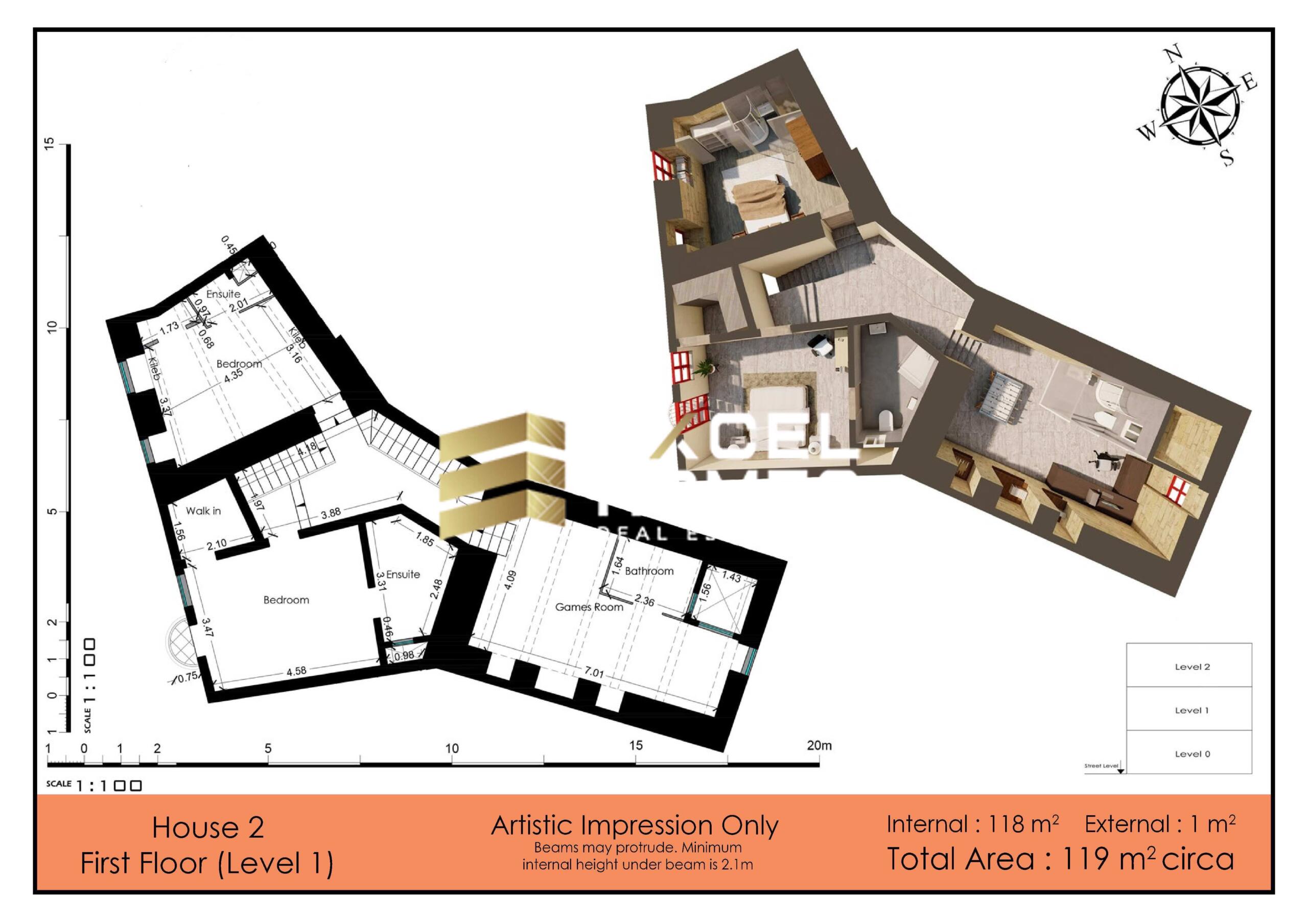 3 bedroom Villa in Kercem, Malta – 65490