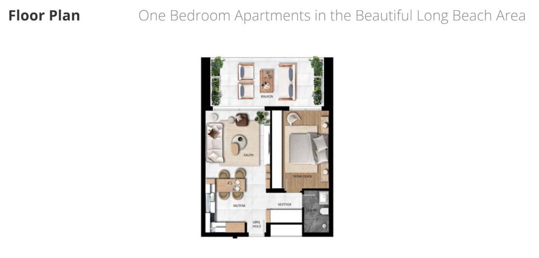 Stunning One Bedroom Apartments in the Beautiful Long Beach, Bogaz, Northern Cyprus