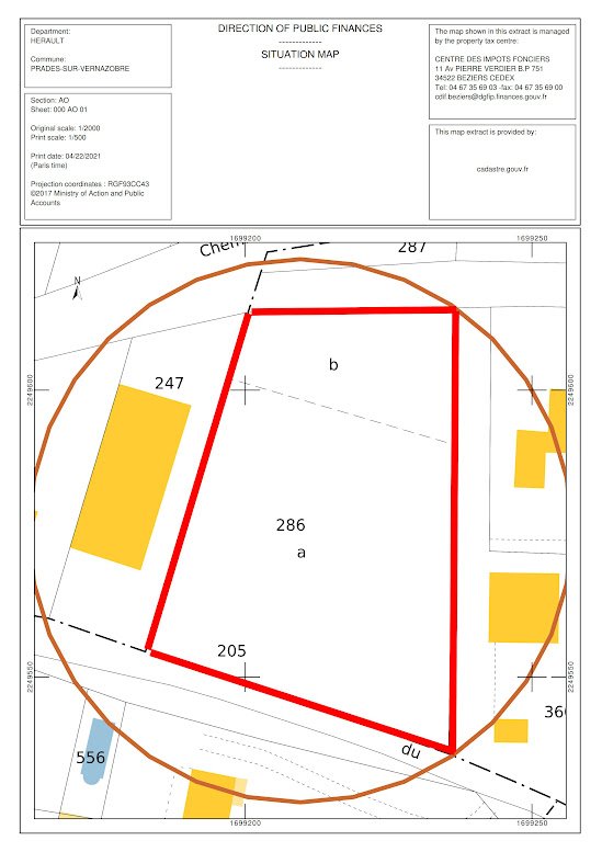 terrain in Prades Sur Vernazobre, Hérault, France
