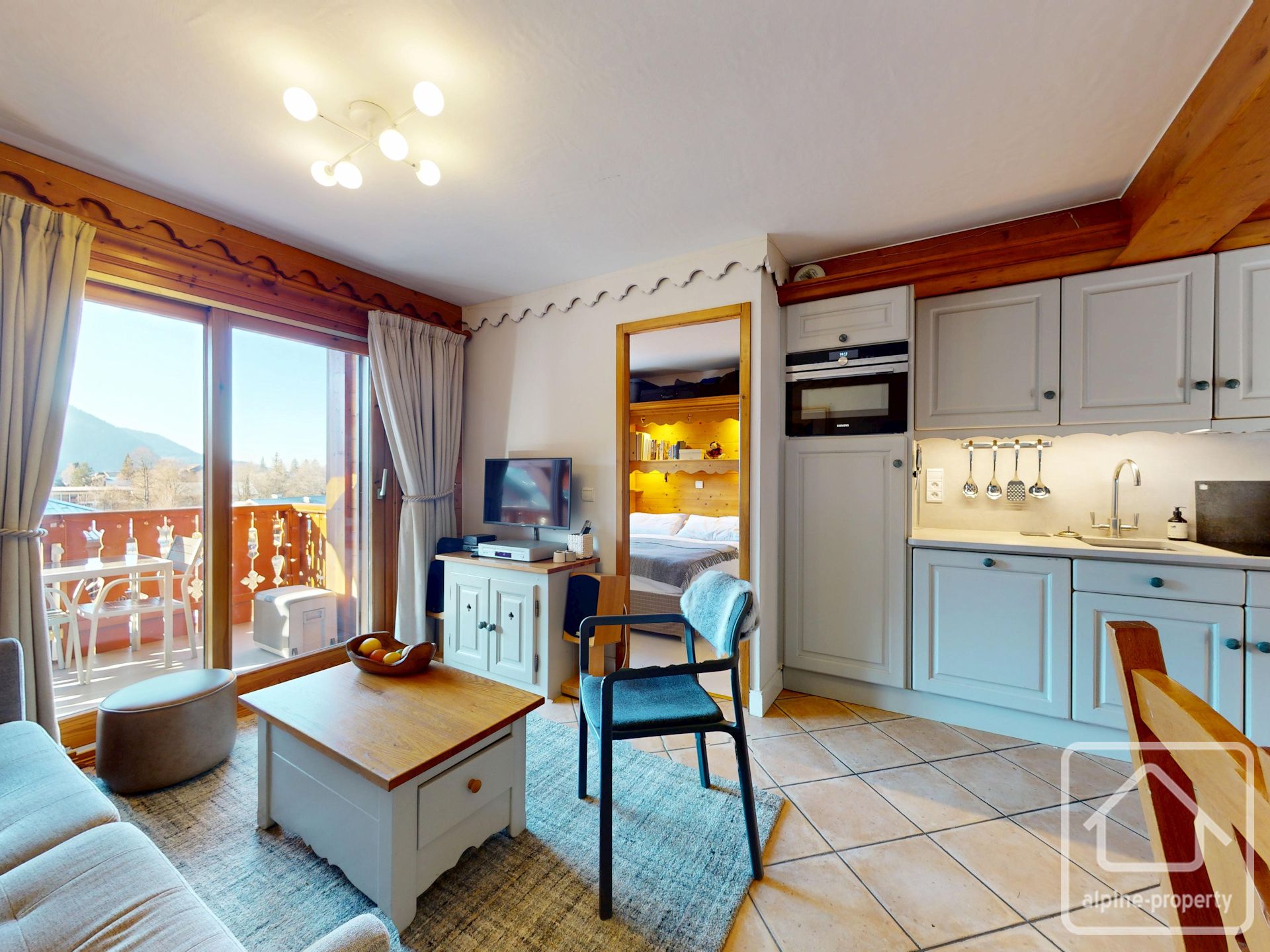 Central Apartment, No Commercial Lease, In A Residence With Swimming Pool, 2 Bedrooms, 2 Bathrooms, Balcony, Parking Space, Cellar And Ski Locker. – APPTPERCENEIGE