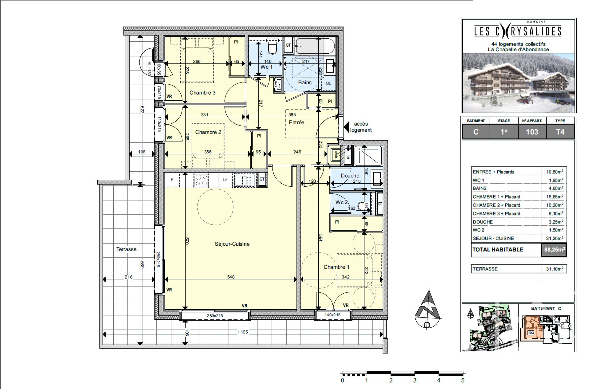 Residence Of 4 Blocks Of Brand New Apartments Located In La Chapelle D’Abondance – LESCHRYSALIDEST4