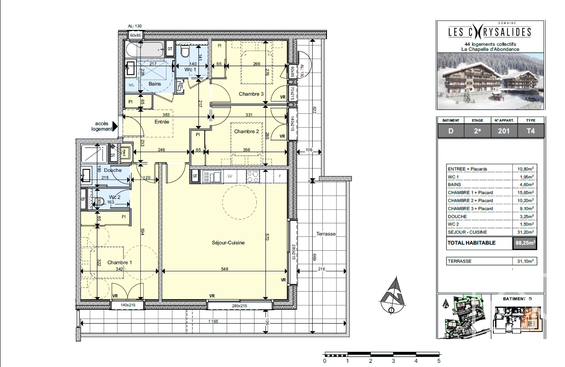 Residence Of 4 Blocks Of Brand New Apartments Located In La Chapelle D’Abondance – LESCHRYSALIDEST4