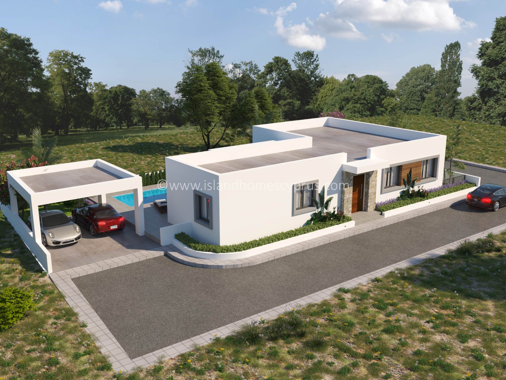 2 bedroom Semi-Detached Bungalow in Frenaros, Famagusta, Cyprus – AzF102dp