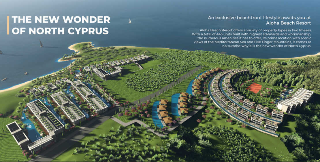 Panoramic Sea & Mountain Views – Aloha Beach Resort 5 Bed Villas – Esentepe, Northern Cyprus