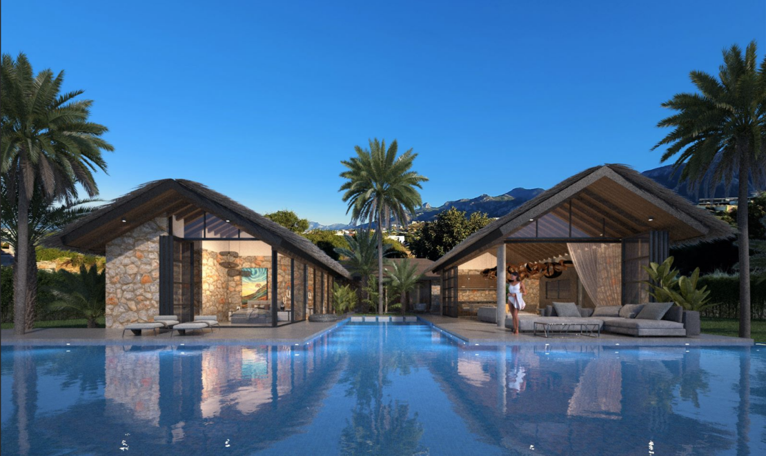 Panoramic Sea & Mountain Views – Aloha Beach Resort 5 Bed Villas – Esentepe, Northern Cyprus