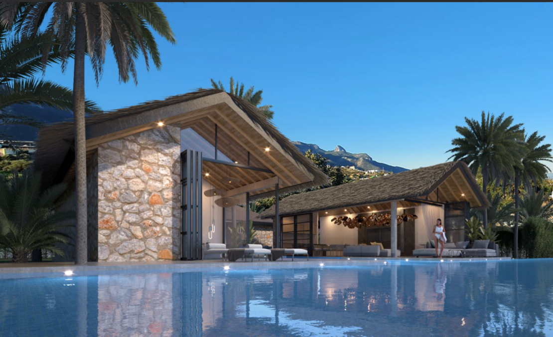 Panoramic Sea & Mountain Views – Aloha Beach Resort 5 Bed Villas – Esentepe, Northern Cyprus
