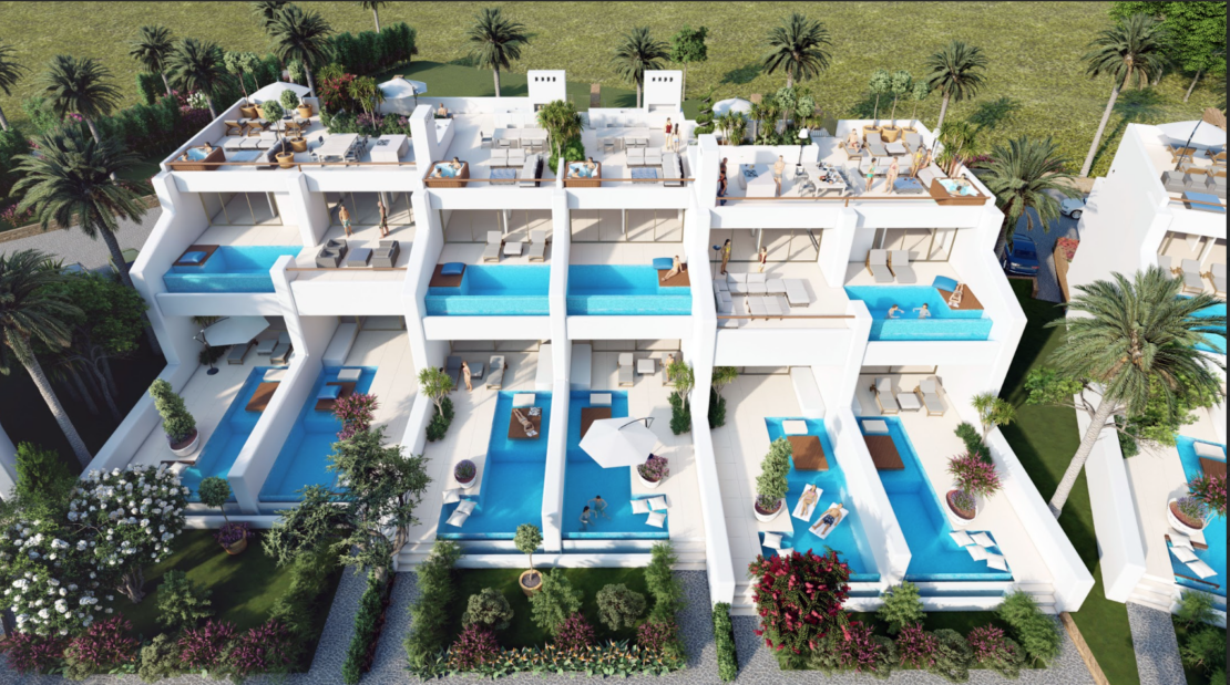 Bahamas Homes – Phase I – Type A Apartments includes 3+1 Garden Apartments with a Private Pool