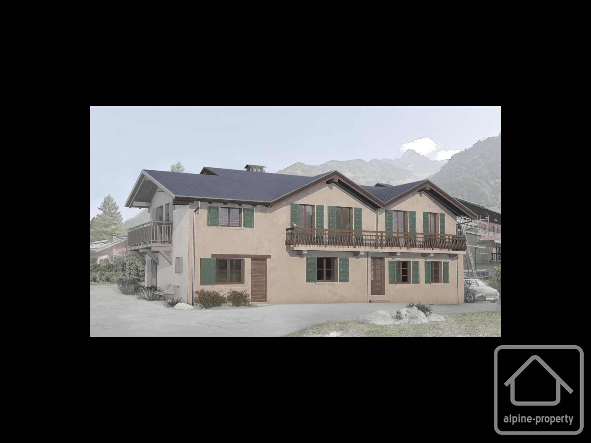 One Bedroom Shell Duplex Apartment In Newly Renovated Farm With Mont Blanc Views, Walking Distance To Bars, Restaurants And Ski Hire In The Beautiful Alpine Villlage Of Argentière, A Short Car Or Train Ride From Chamonix Town Centre. – CHARDONNET1