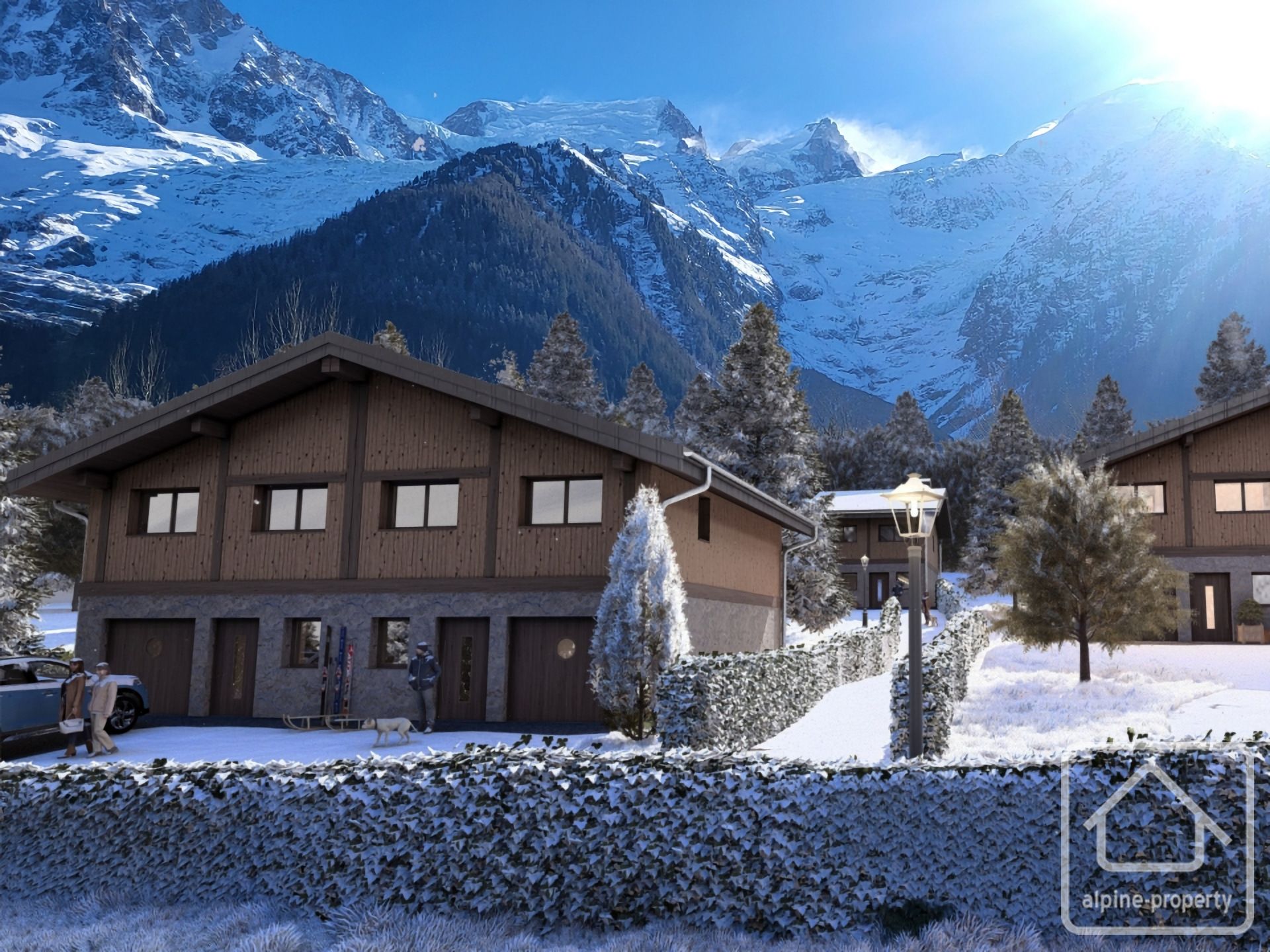New 3 Bedroom Demi-chalet With Mont Blanc Views, Garage, Garden, Close To Chamonix Centre – JARDINSMONTBLANC