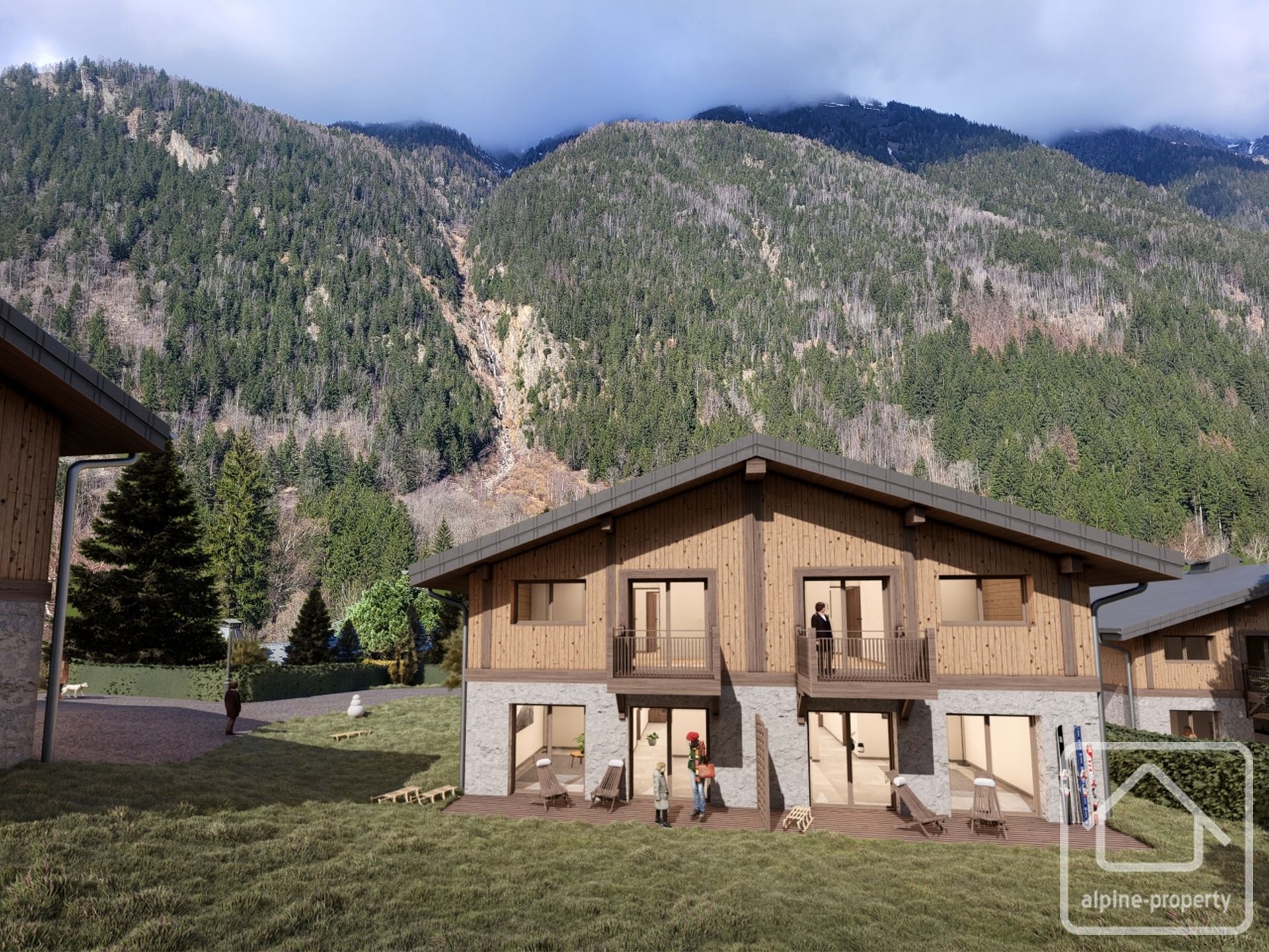 New 3 Bedroom Demi-chalet With Mont Blanc Views, Garage, Garden, Close To Chamonix Centre – JARDINSMONTBLANC