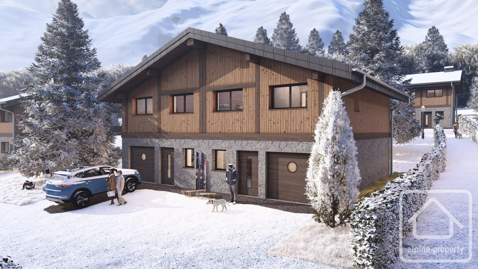 New 3 Bedroom Demi-chalet With Mont Blanc Views, Garage, Garden, Close To Chamonix Centre – JARDINSMONTBLANCC