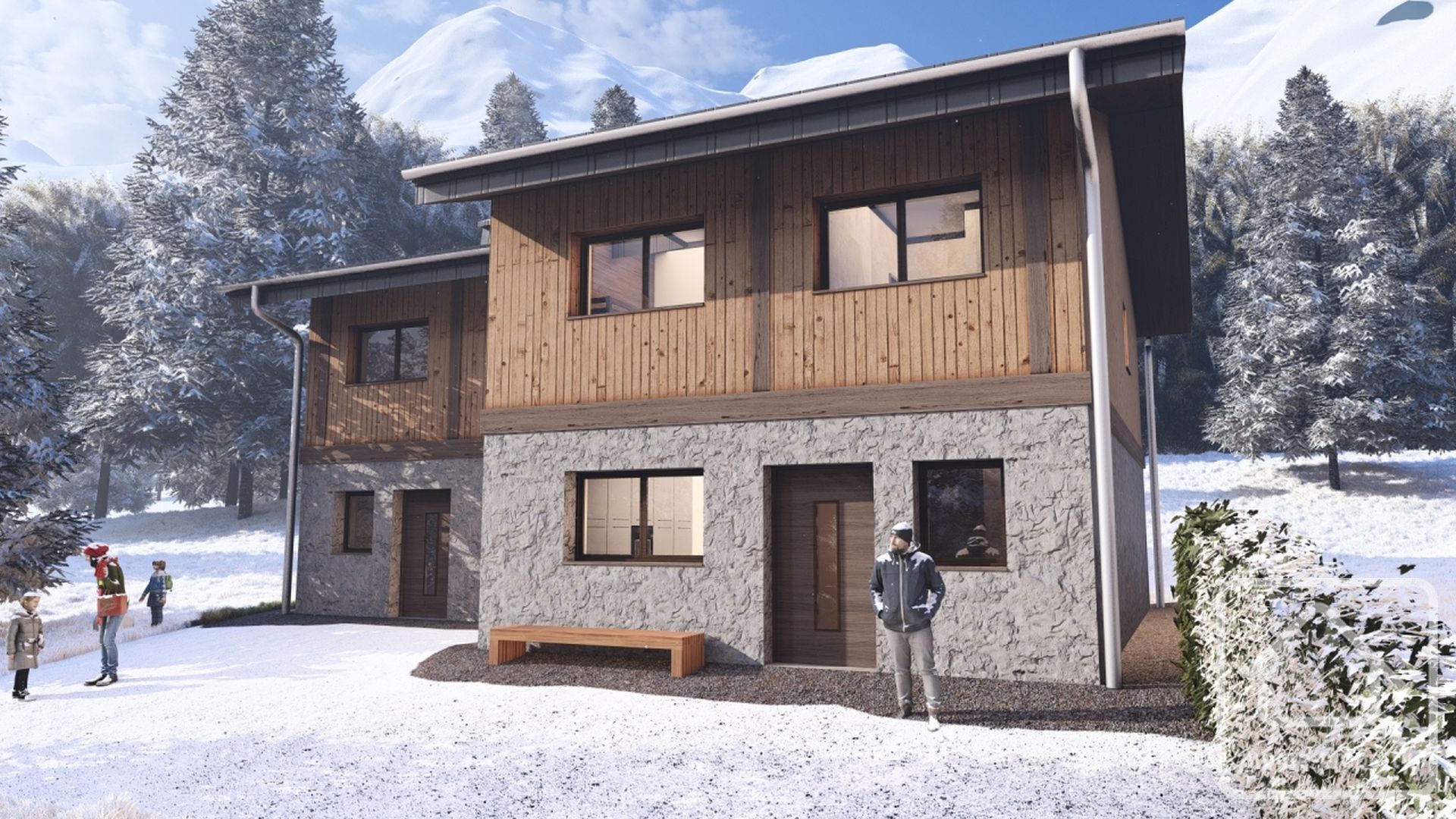 New 3 Bedroom Demi-chalet With Mont Blanc Views, Garage, Garden, Close To Chamonix Centre – JARDINSMONTBLANCE