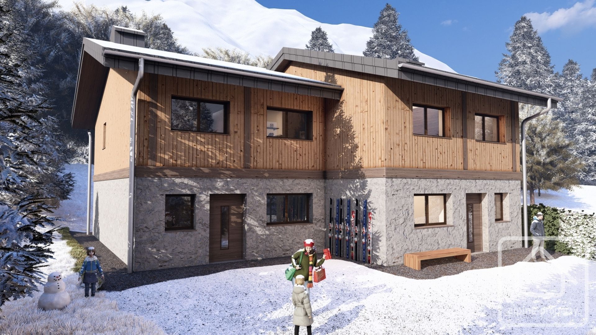 New 3 Bedroom Demi-chalet With Mont Blanc Views, Garage, Garden, Close To Chamonix Centre – JARDINSMONTBLANCE