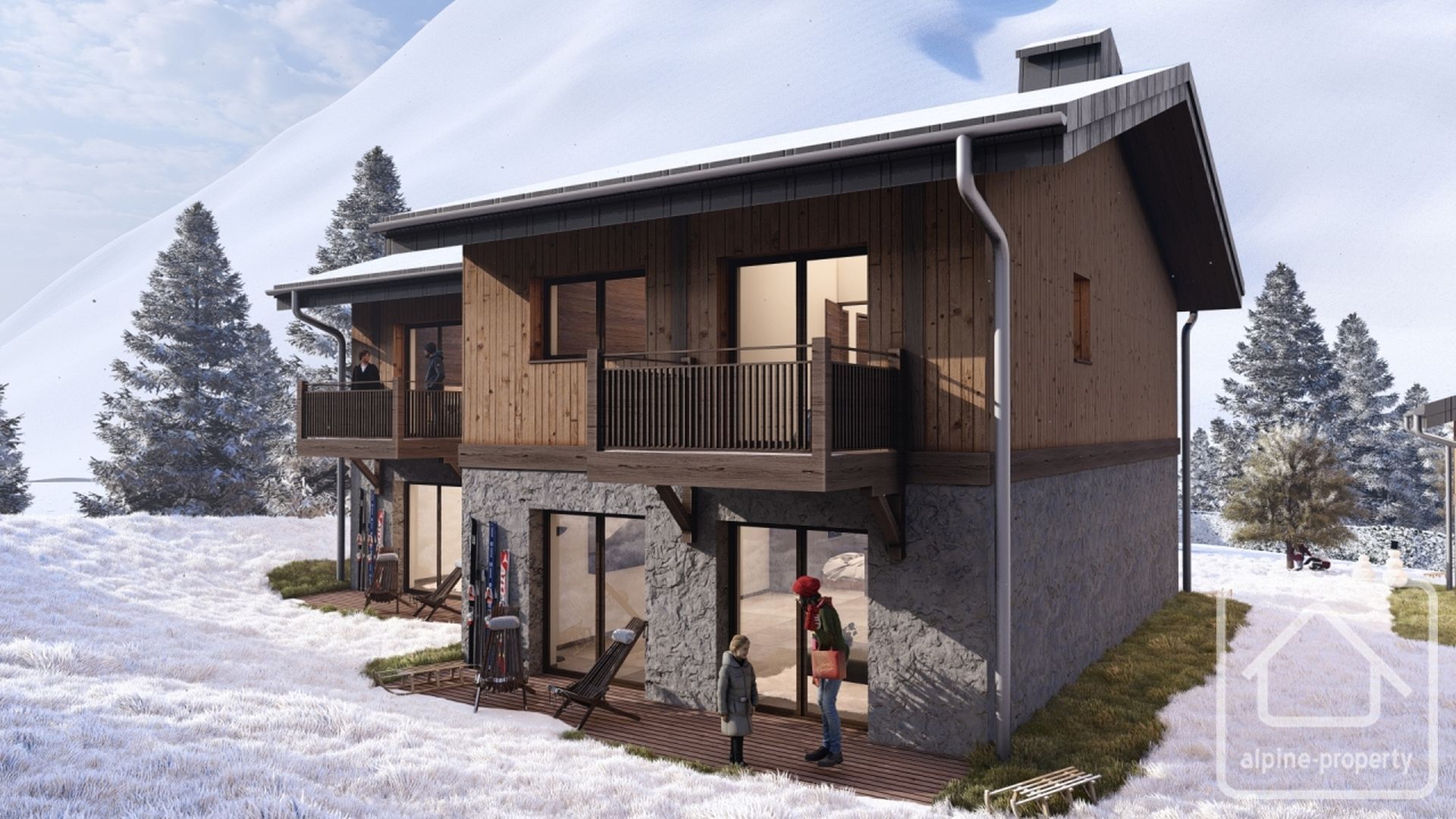New 3 Bedroom Demi-chalet With Mont Blanc Views, Garage, Garden, Close To Chamonix Centre – JARDINSMONTBLANCE