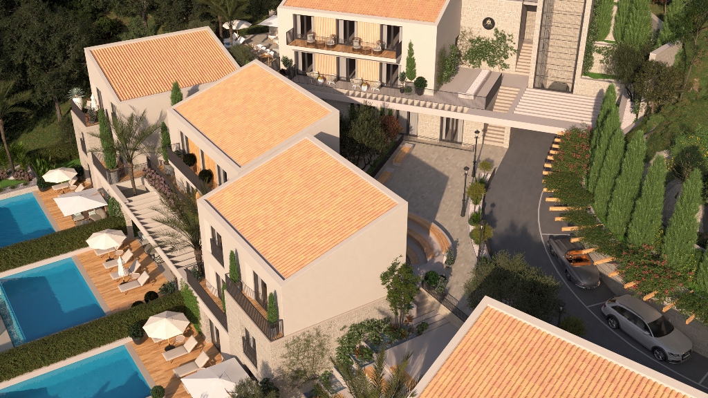Luxurious villas in the Pine Village complex. Authentic Resort & Spa concept