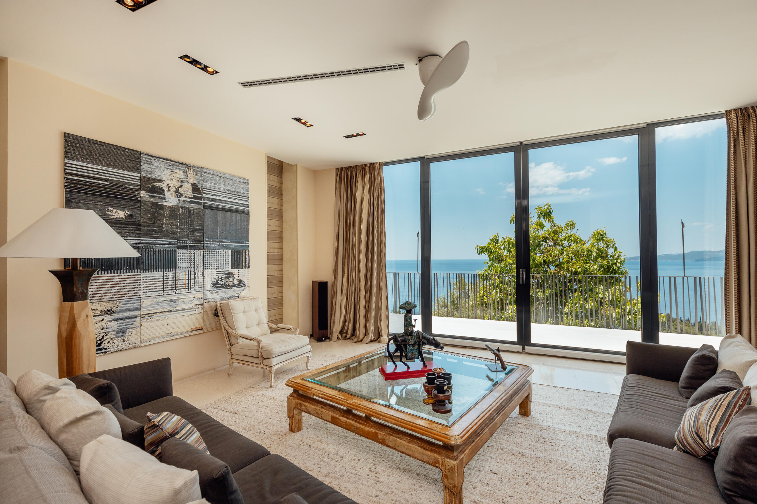 Elegant Stone Mansion with Sea View near Sveti Stefan