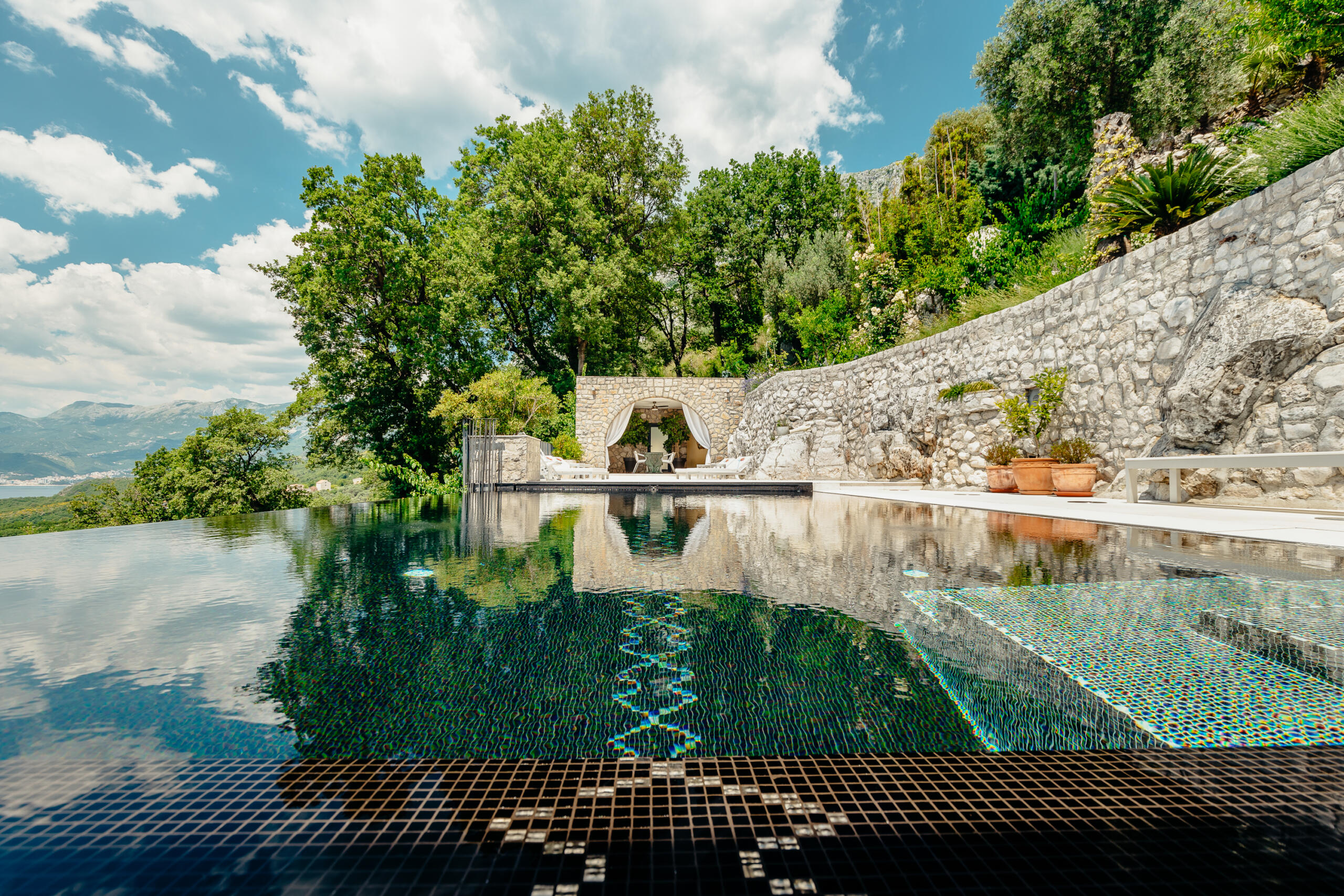 Elegant Stone Mansion with Sea View near Sveti Stefan