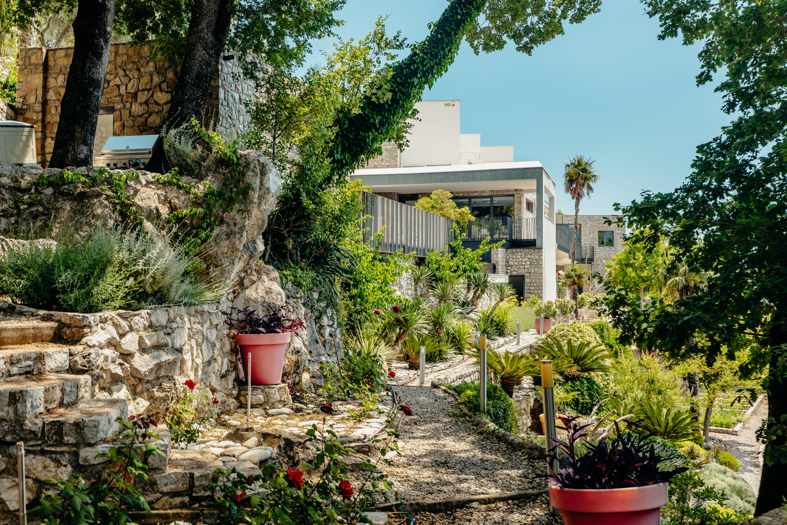 Elegant Stone Mansion with Sea View near Sveti Stefan