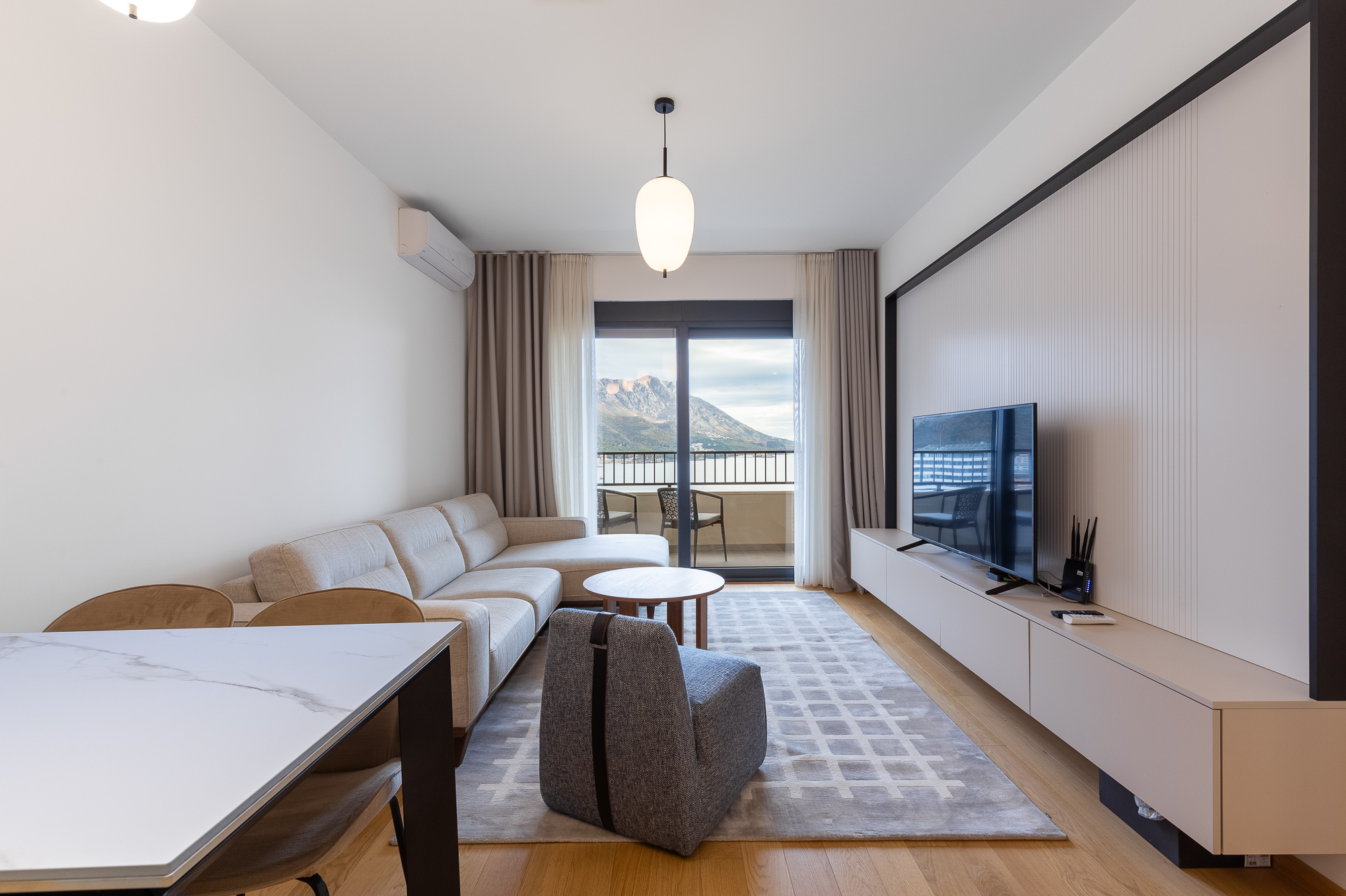 Luxury Two-Bedroom Apartment in Bečići – Panoramic Sea View of Sveti Stefan