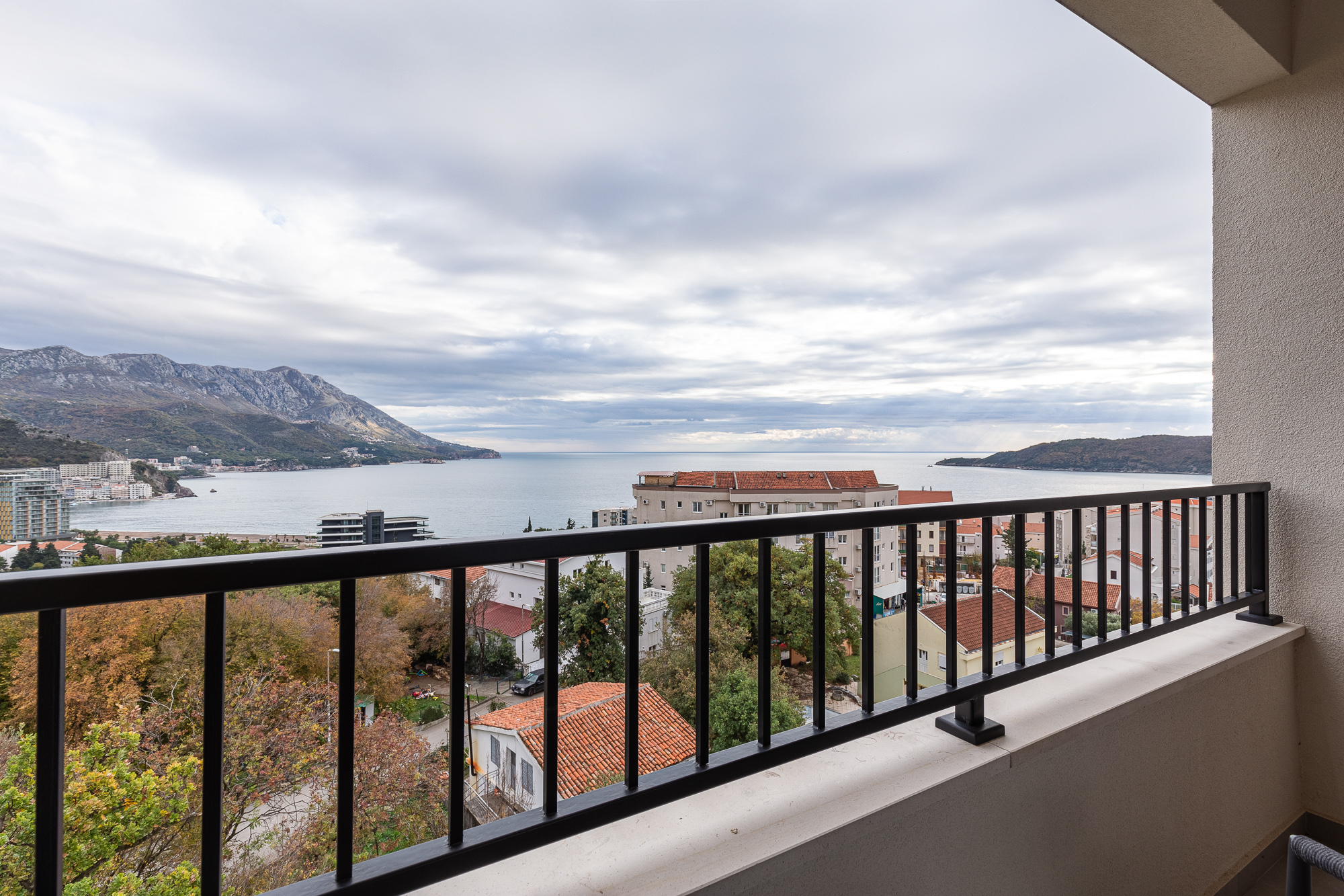Luxury Two-Bedroom Apartment in Bečići – Panoramic Sea View of Sveti Stefan