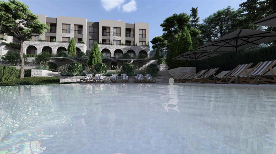 Apartments in Kavač in a complex with a pool