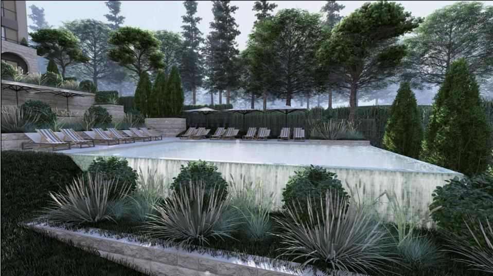 Apartments in Kavač in a complex with a pool