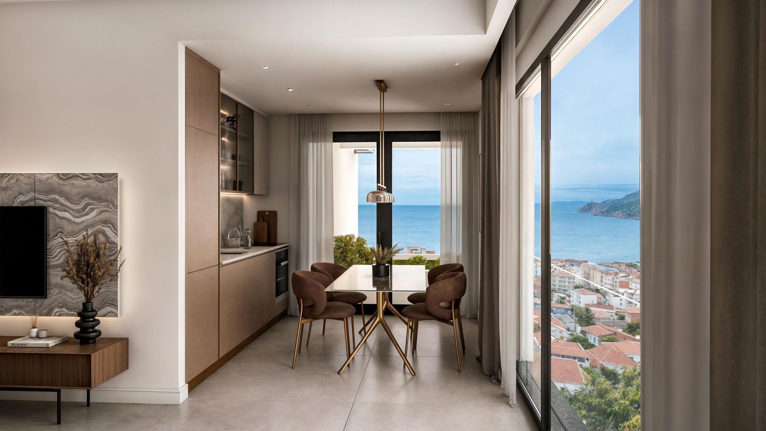 Apartments in Bar with a Pool and Breathtaking Sea View