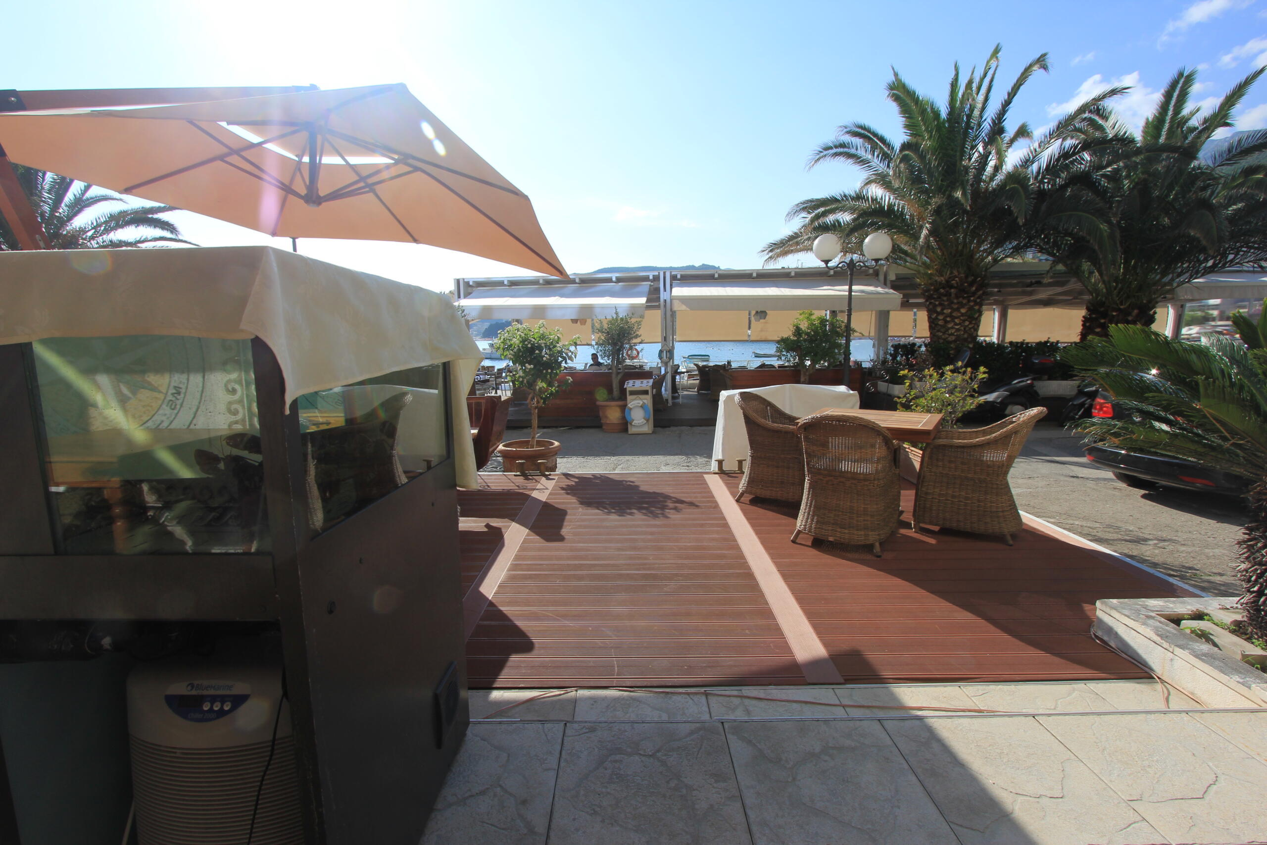 Restaurant first line to the sea in Rafailovici for sale