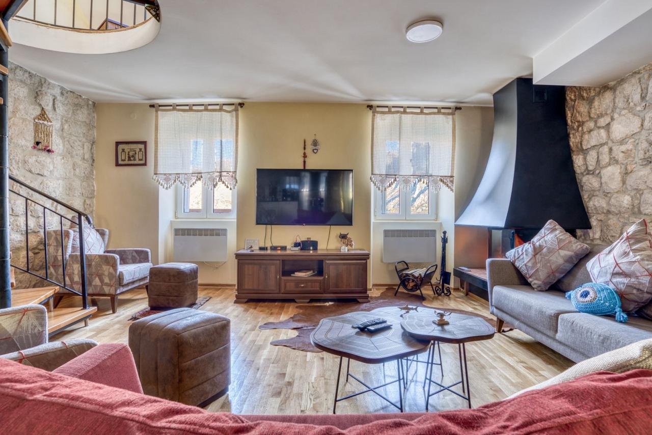 Stunning Stone Villa in Prčanj with Panoramic Bay Views