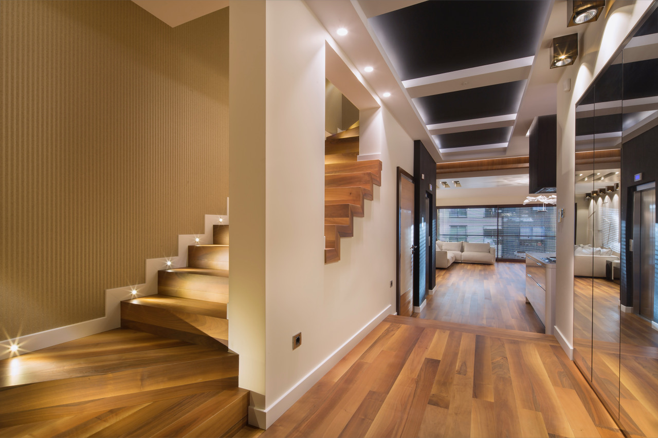 Super luxurious three-story triplex apartment with a jacuzzi and sauna