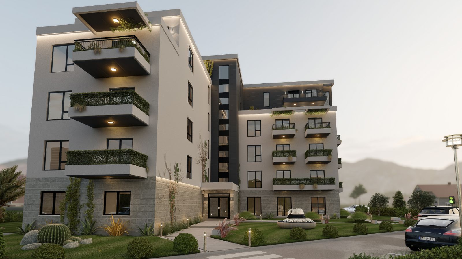 The new modern building offers a range of one, two and three bedroom apartments