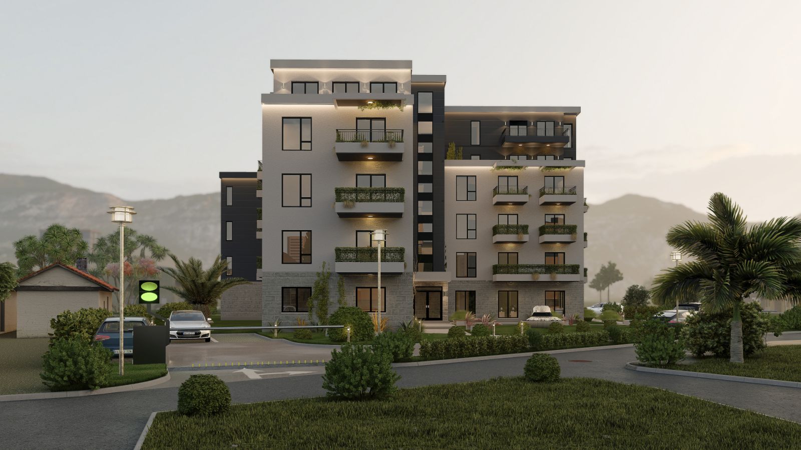 The new modern building offers a range of one, two and three bedroom apartments