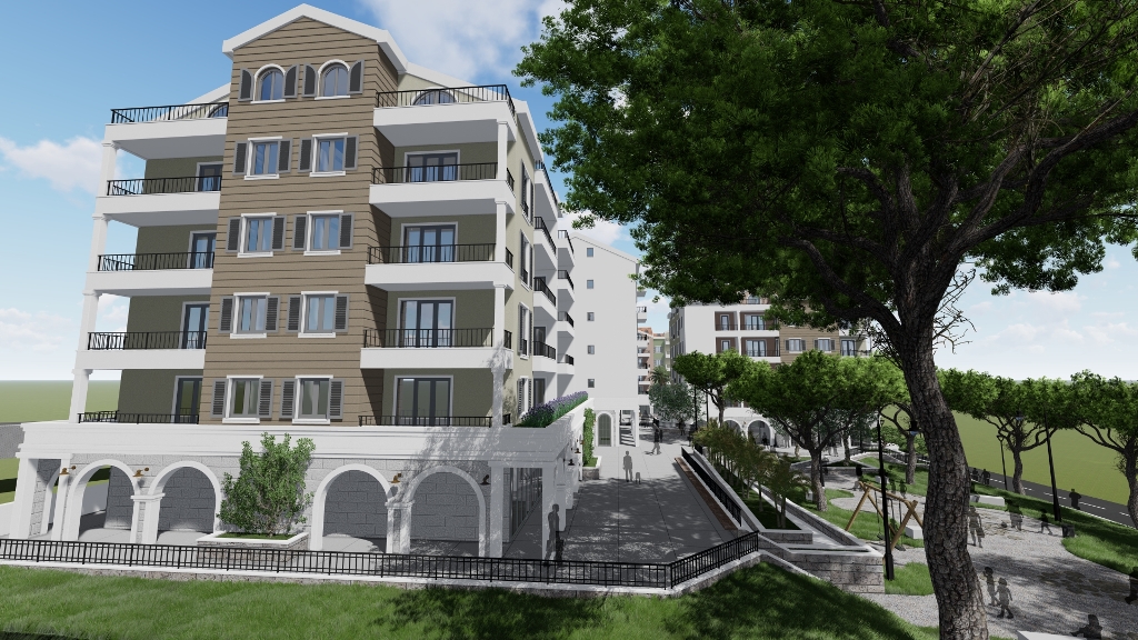 Apartments in new complex in Tivat