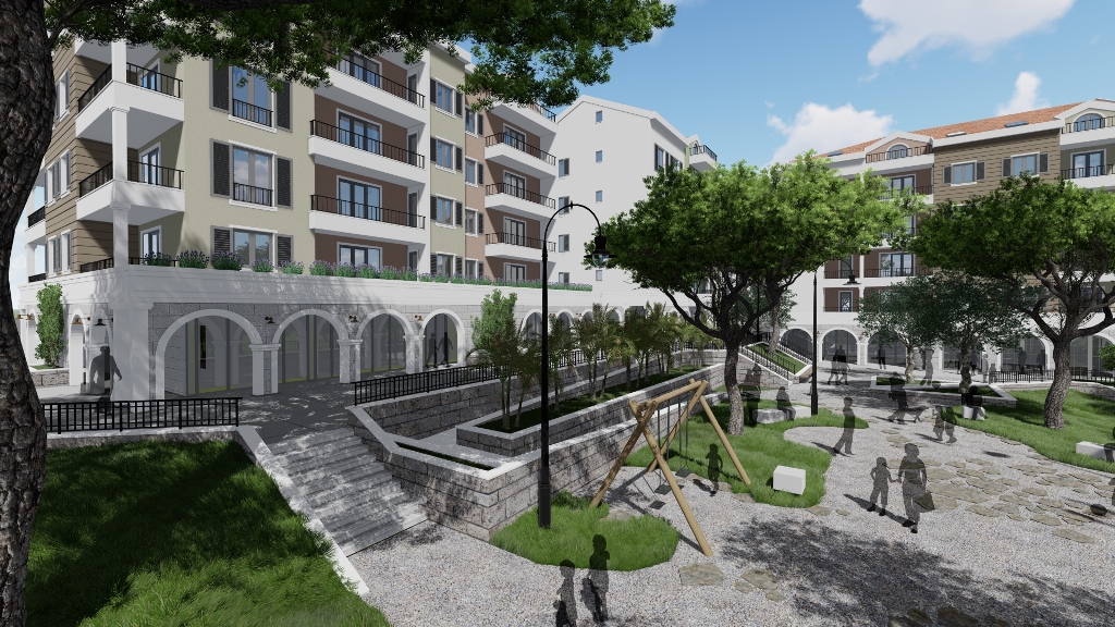 Apartments in new complex in Tivat