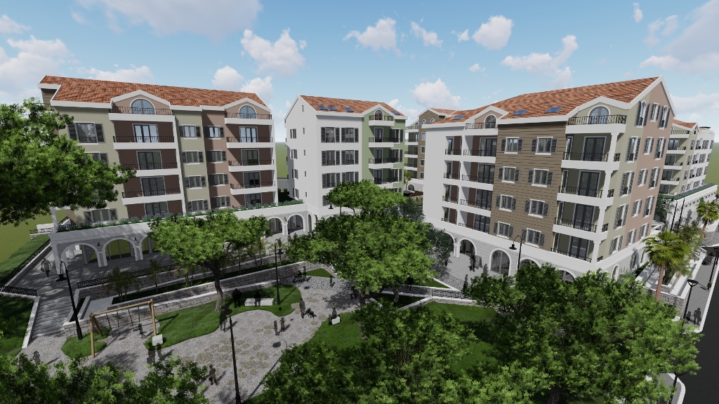 Apartments in new complex in Tivat