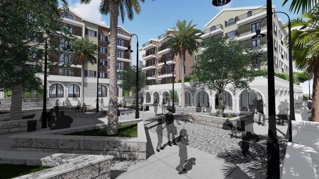 Apartments in new complex in Tivat
