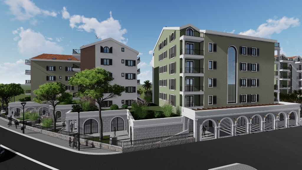 Apartments in new complex in Tivat