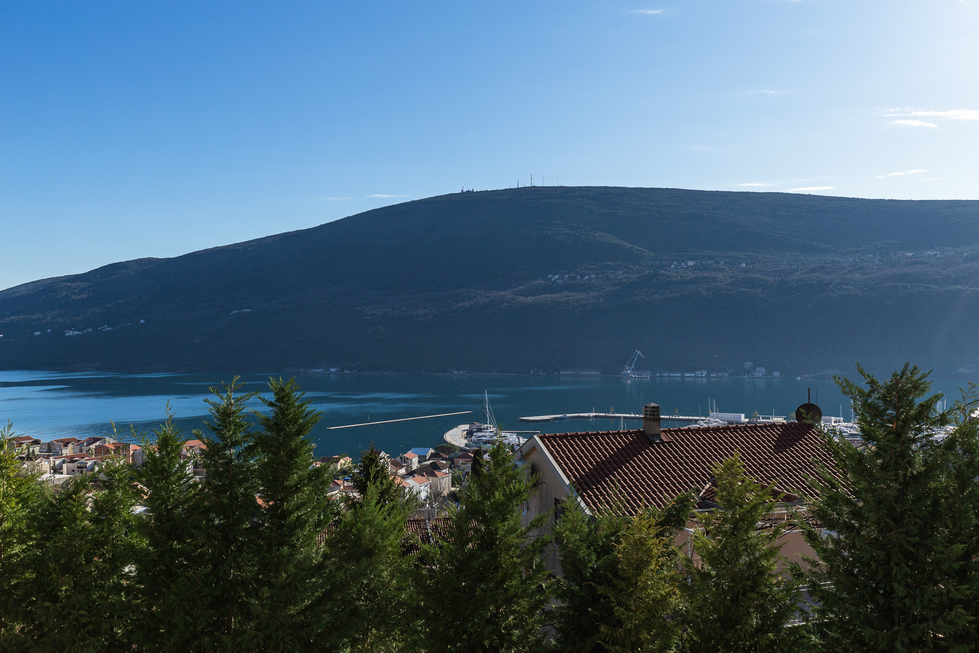 For sale new villas in a complex overlooking the Bay of Kotor