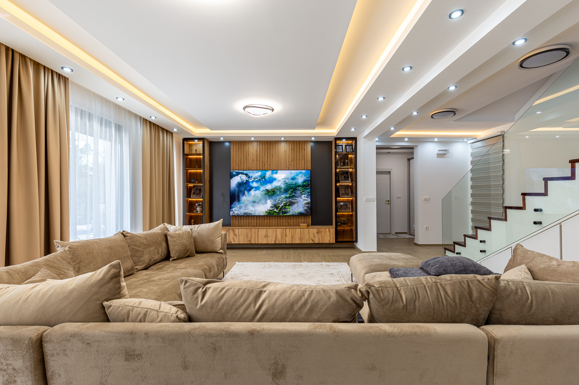 Luxurious three-storey villa with a large yard