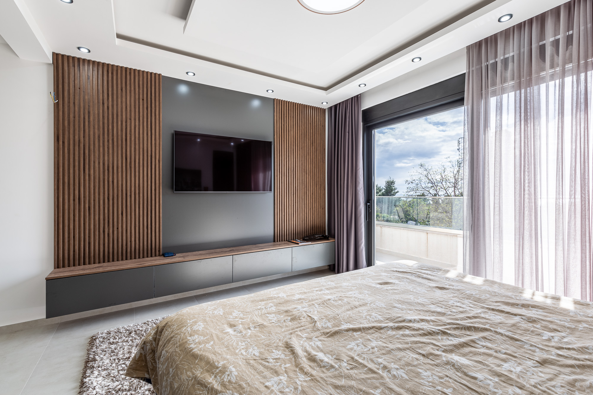 Luxurious three-storey villa with a large yard