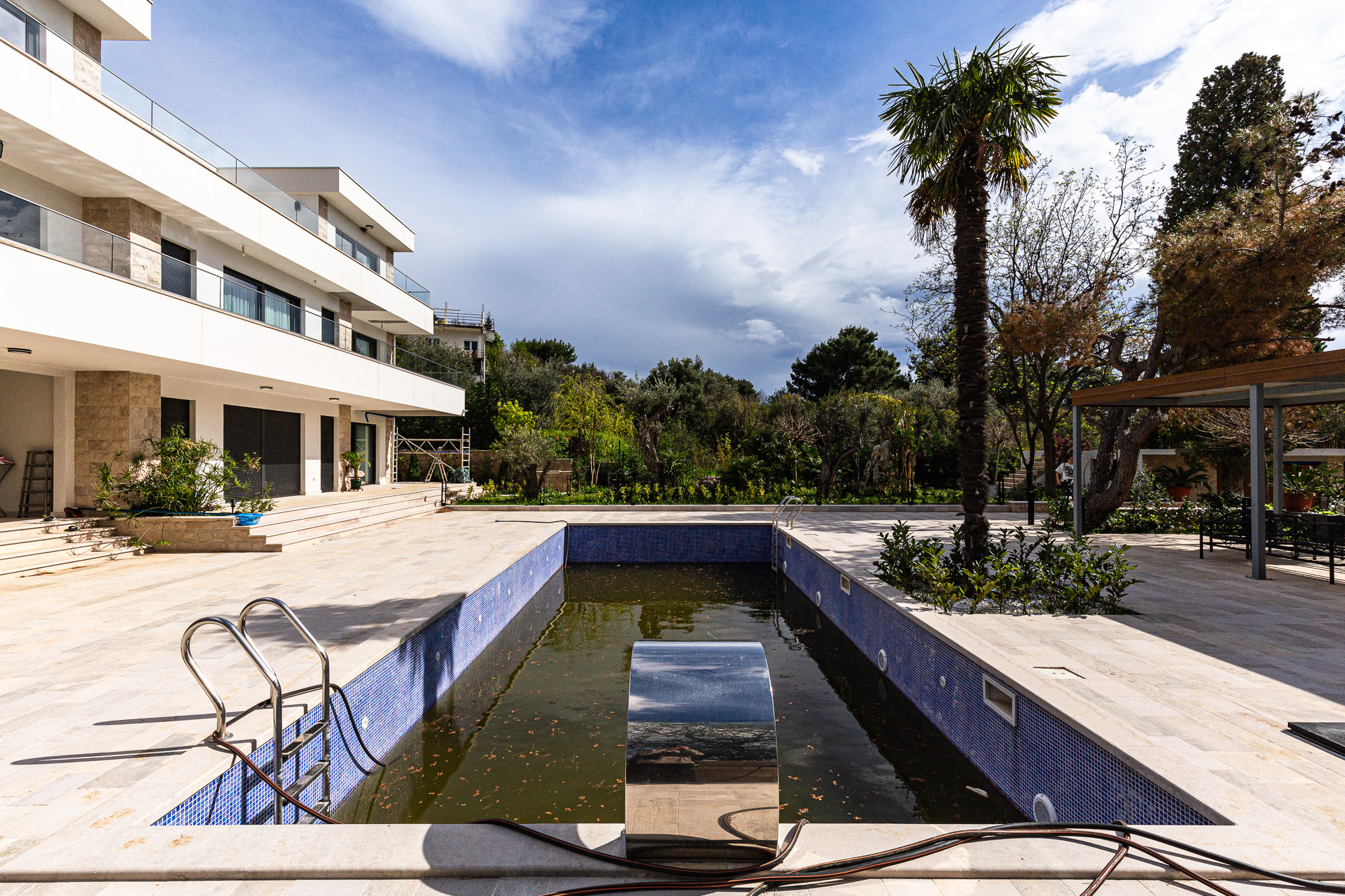 Luxurious three-storey villa with a large yard