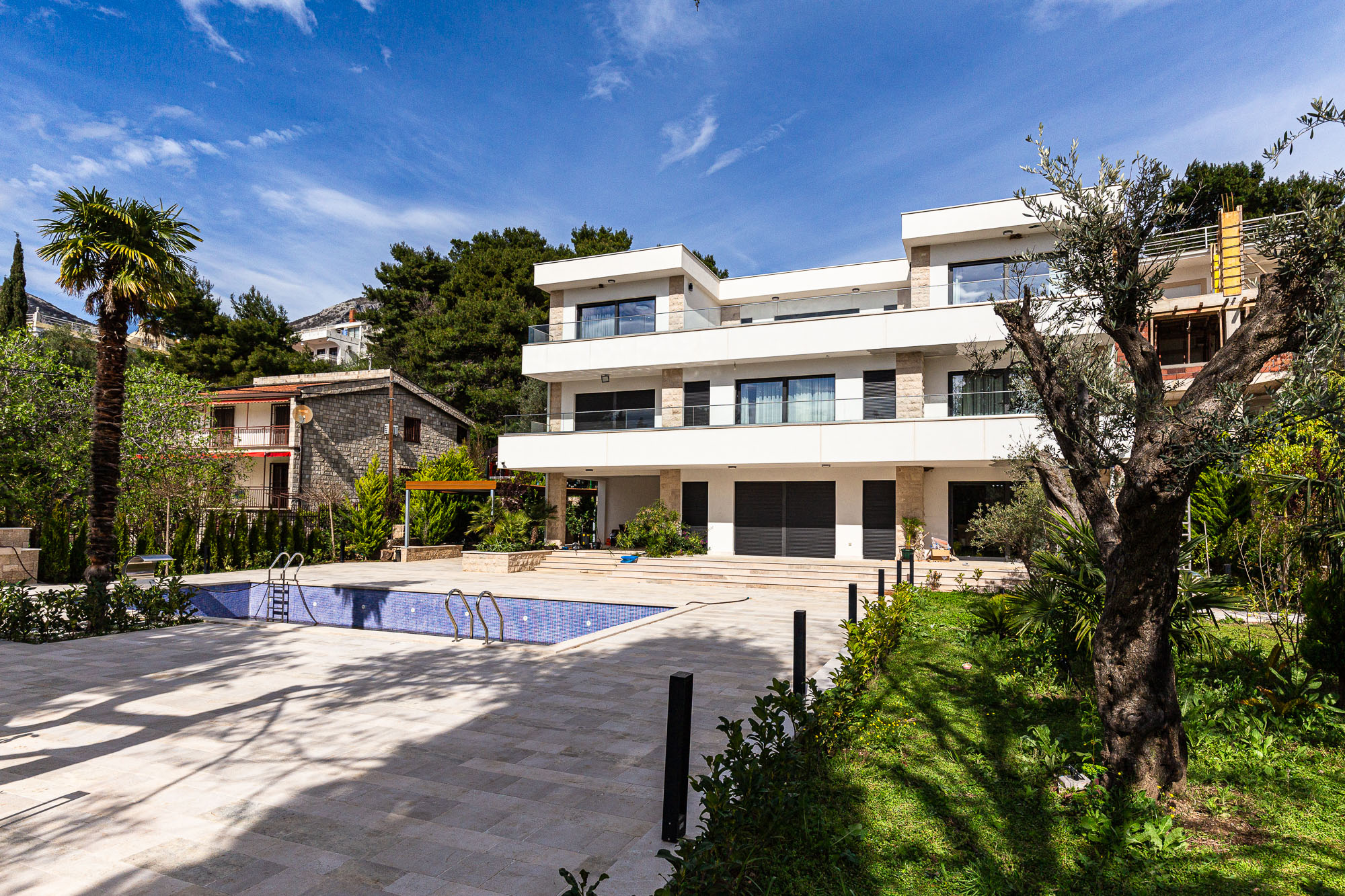 Luxurious three-storey villa with a large yard