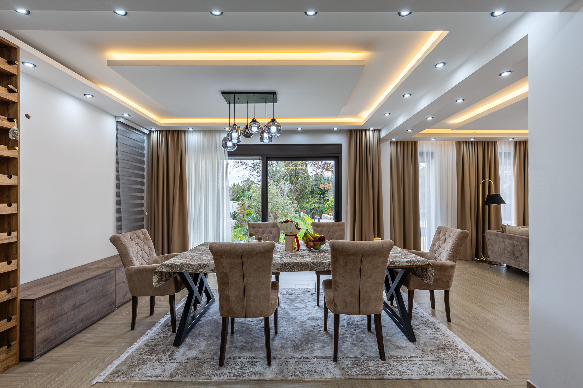 Luxurious three-storey villa with a large yard