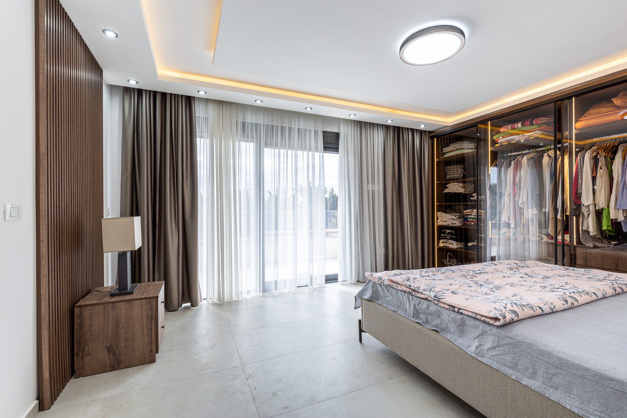 Luxurious three-storey villa with a large yard