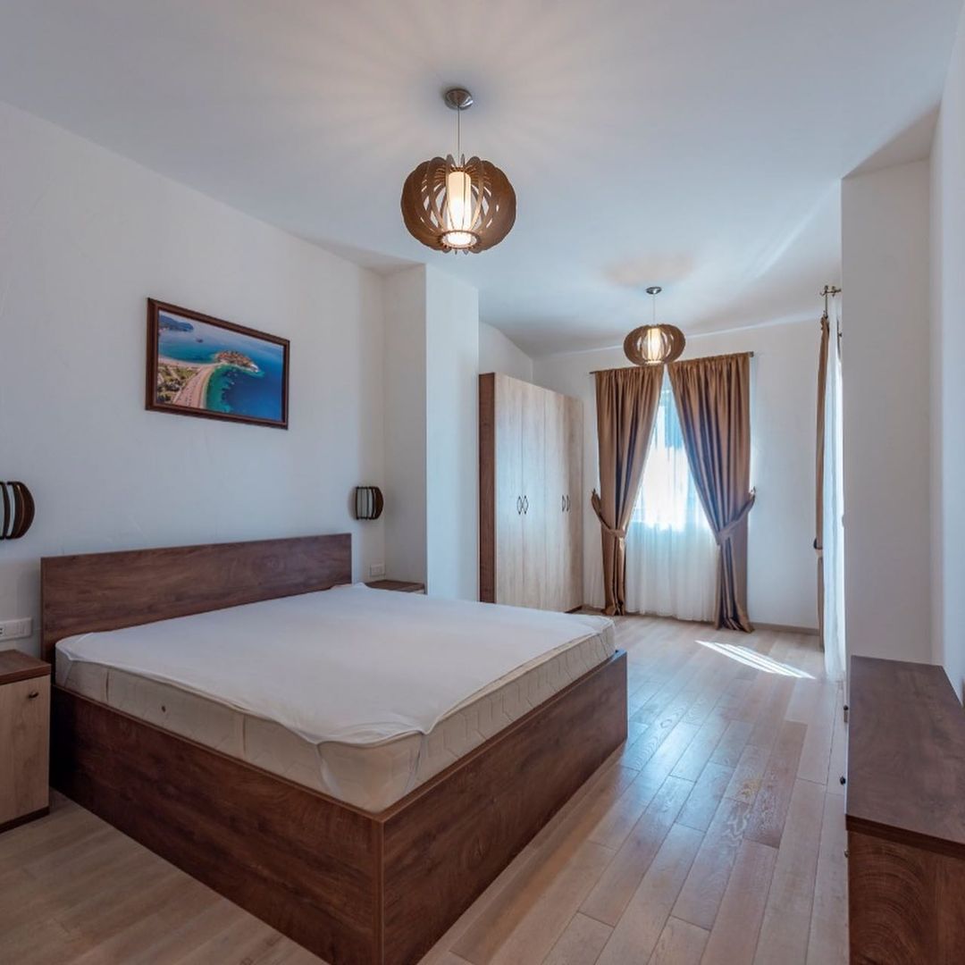 A complex of 6 villas with a swimming pool with an open sea view