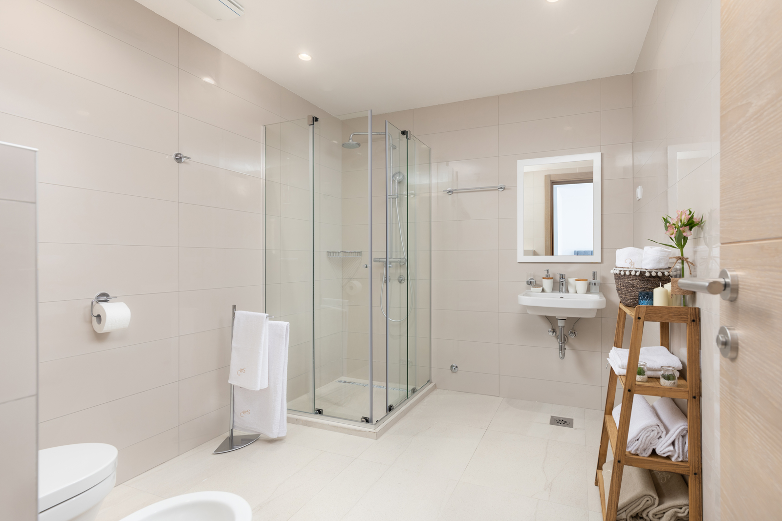 A complex of modern villas with a beautiful view