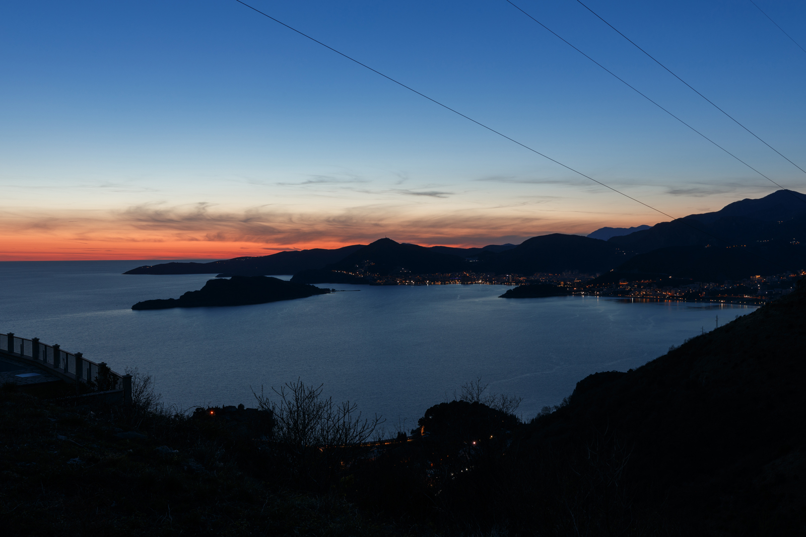 A complex of modern villas with a beautiful view