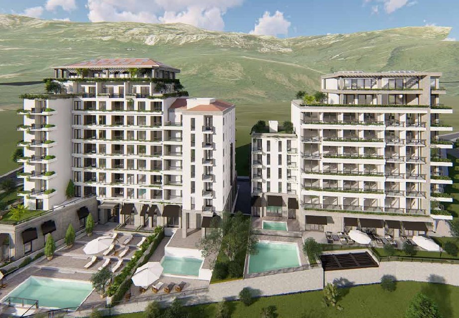 Apartment in complex with swimming pool in Becici