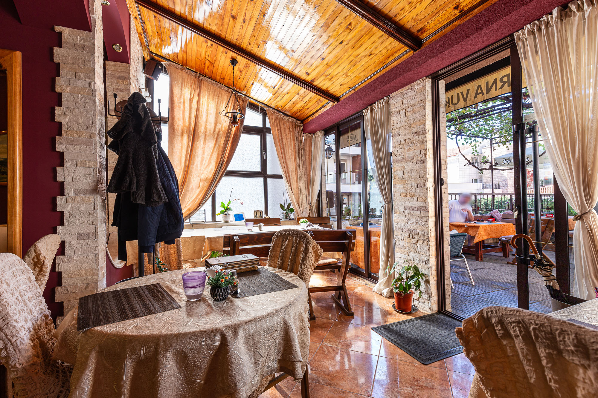 A restaurant in the center of Budva