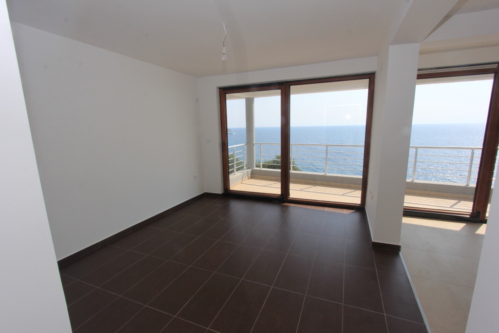 Apartments in a complex with a swimming pool and sea views in Dobra Voda